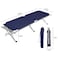 HEXAR Heavy Duty Camping Bed Double Layer Oxford Strong Sleeping Cots with Carry Bag for Adults &amp; Kids Portable Travel Folding Camping Cots for Home Office Outdoor Beach Vacation (BLUE)