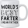 Mad Ink Fashions World's Best Farter I Mean Father - Funny Mug - White 330ml Novelty Coffee Mug
