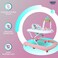 Lovely Baby Foldable Kids Walker BW237 with Adjustable Height, Musical Toys, Rotating Wheels, Comfortable &amp; Safe Activity Walker for Toddlers, Small Infant Boy Girl 6-18 months - Pink