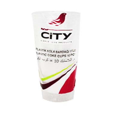 New City Coke Cups Plastic X10