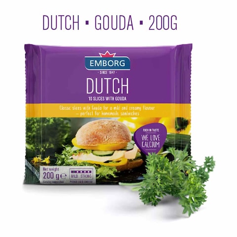 Emborg Cheese Dutch Slices Gouda 200G