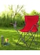 ALSAQER-Camping Chair/Picnic chair/Out Door Chair  Hand Support with Cup Holder with Carry Bag(Red)