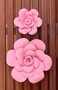 3D Foam Flower Wall D&eacute;cor Baby Pink Color 26x26cm