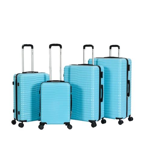 STARLIFE 4 Piece ABS Hard side Trolley Luggage Set Spinner Wheels with Number Lock 20/24/28/32 Inch