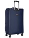 Eminent Expandable Luggage Trolley Bag Soft Suitcase for Unisex Travel Polyester Shell Lightweight with TSA lock Double Spinner Wheels E777SZ Large Checked 28 Inch Navy Blue
