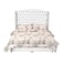 In House Maldives Velvet Bed Frame - King - 200x180 cm - White