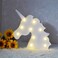 Unicorn Head Night Light White for Kids with Warm LED Lights 25x24.5cm