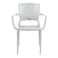 Tramontina Since 1911, Made In Brazil Sofia Gray Polypropylene And Fiberglass Chair With Arms And Solid Backrest
