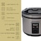 DOMEA&reg; 2-in-1 Electric Rice Cooker, 1.8 L Capacity, Non-Stick Cooking Pot With Food Steamer Tray, Spatula &amp; Measuring Cup,Stainless Steel Body, Warm/Cook Light Functions, KC143,700 Watts