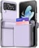 VRS Design Terra Guard Modern GO, Hinge Protection, Designed For Samsung Galaxy Z Flip 4 Case Cover Wallet With 2 Card Holder Slot - Purple