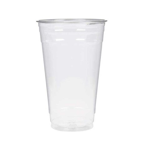 Juice Cup 24 Oz With Lid Clear Strong Disposable - Ideal for iced coffee, smoothies, Bubble Boba tea, milkshakes, frozen cocktails, water, sodas, juices, snacks, dessert and more 50 Pieces