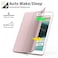 TRON Case Compatible For Apple iPad 9.7 Case 2018 iPad 6th Generation Cases/2017 iPad 5th Generation Case with Pencil Holder,Slim Soft Silicone Smart Trifold Stand Protective Cover, Pink