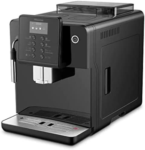 Hisense Espresso Coffee Machine Fully Automatic UAE Version HAUCMBK1S1, Standbay Power 1W, Bean Container Capacity 250g