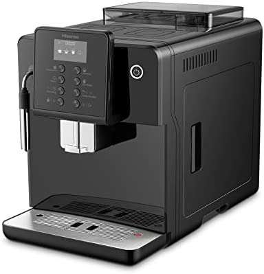 Hisense Espresso Coffee Machine Fully Automatic UAE Version HAUCMBK1S1, Standbay Power 1W, Bean Container Capacity 250g