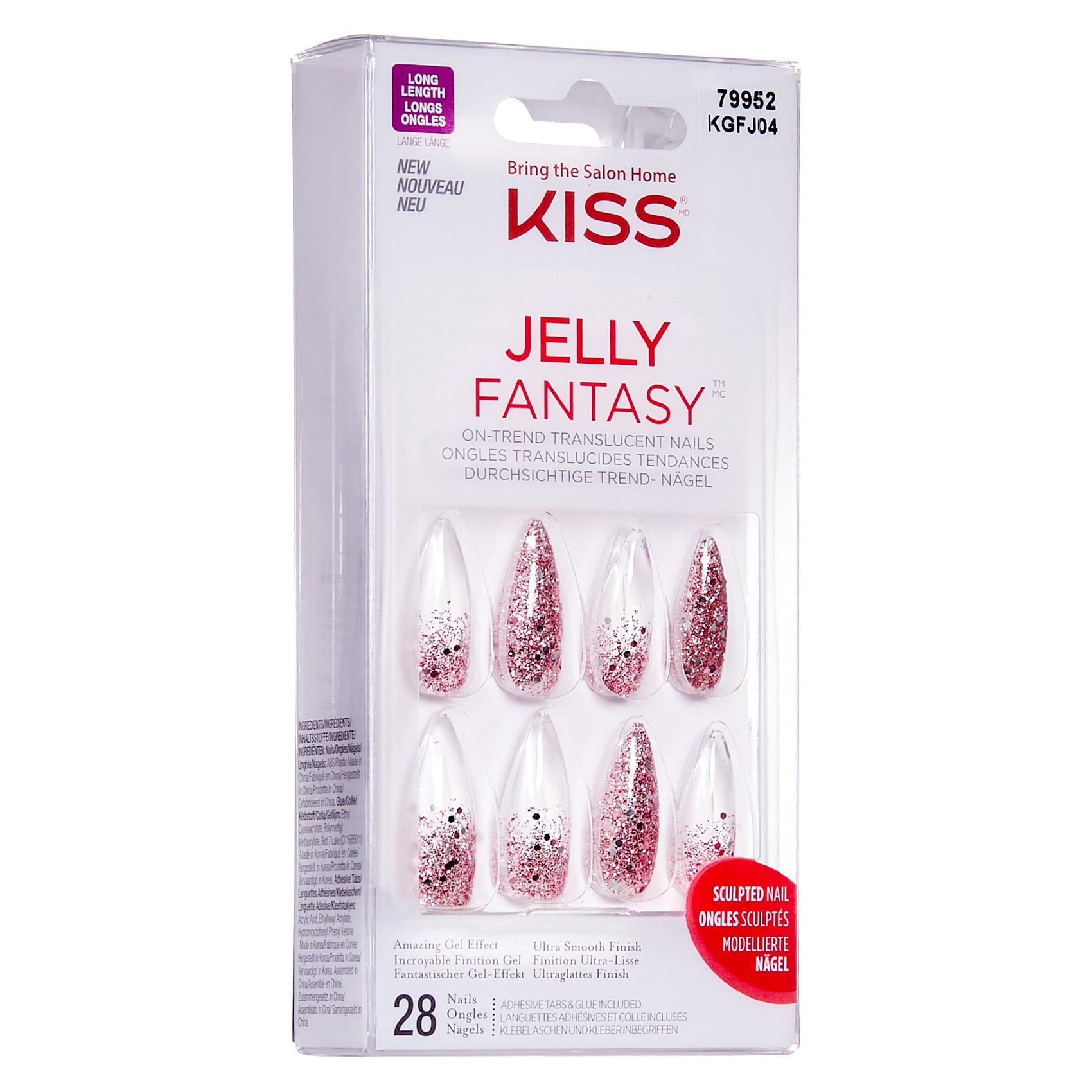 Kiss Jelly Fantasy False Nails KGFJ04C Clear 28 PCS