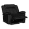 In House Velvet Classic Recliner Chair - Black - AB05