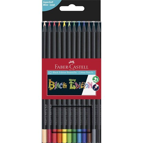 Faber-Castell Black Edition Colour Pencils Multicolour 12 PCS