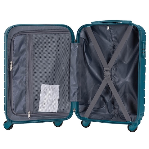 Single Hardside Spinner ABS Trolley Luggage With Number Lock 20 Inches