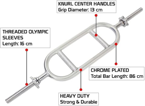 ULTIMAX Dumbbell Olympic Super Curl Bar-30mm