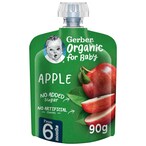 Buy Gerber Organic Apple Puree Green 90g in UAE