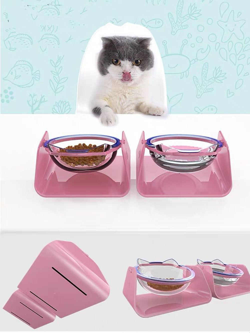 Adjustable Pet Bowl - Cat Bowl