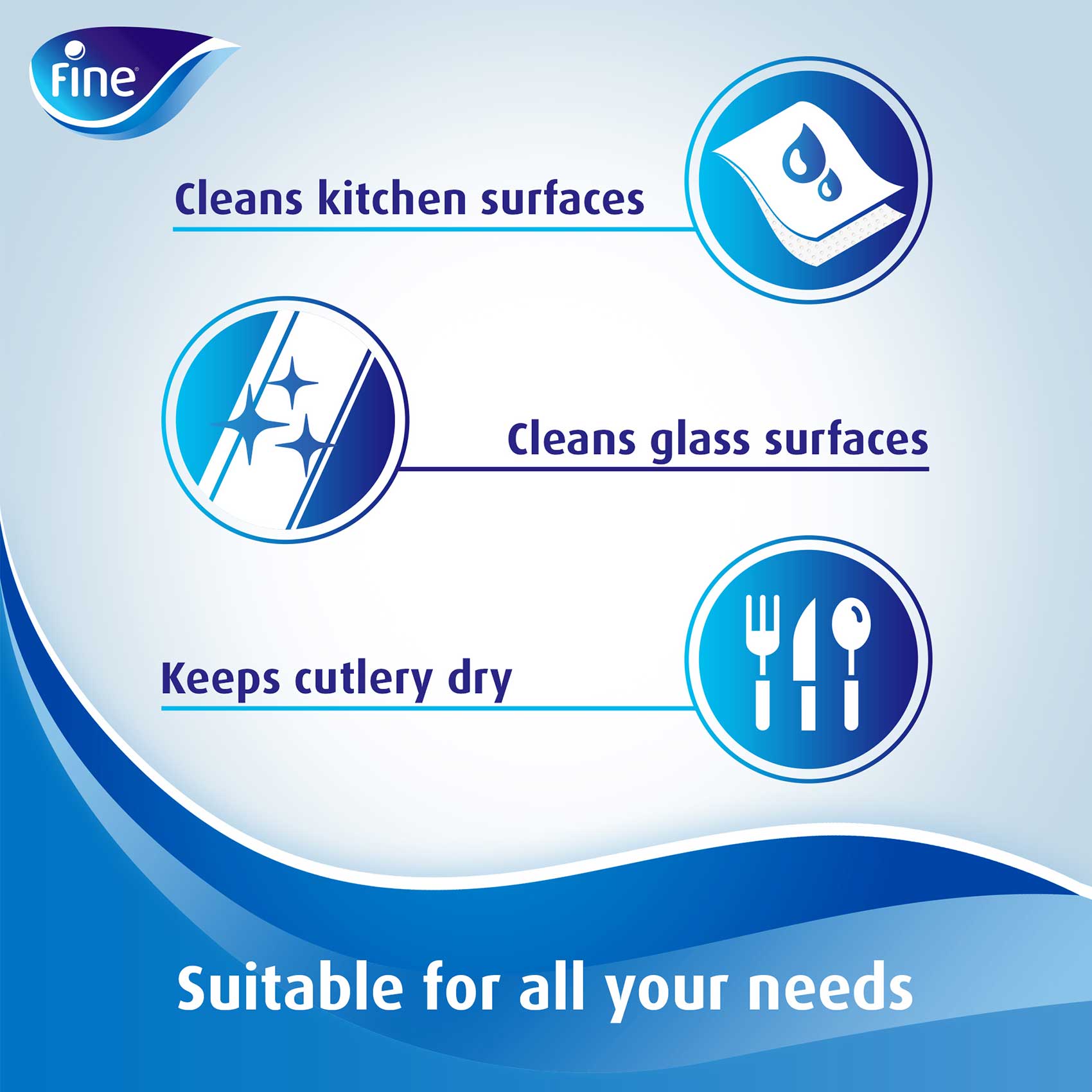 Fine Kitchen Mega Towel Highly Absorbent 2 Ply 1.1 Kg product thumbnail 3