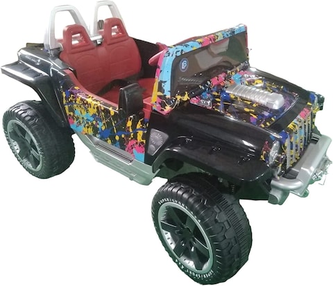 Lovely Baby 4x4 Electric Ride On Car, Powered Riding Jeep For Kids LB 818 With Remote Control (Black)