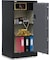 Rubik Safe Box X-Large Capacity, Triple Security Lock, Floor Standing with Wheels, Fire Resistant Coat, for Home Office (Size 120x60x49cm) Black/Grey