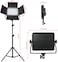 COOPIC RGB-216 2-Pack LED Video Light with 200cm Stand TFT Color Display/High CRI White LED/2500-8500K/360&deg; Full Color/9 Types of Scenes, Led Light Panel for Outdoor Photography
