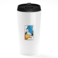 Loud Universe - White Travel Tumbler Donald Duck Sticker Face Wink Donald Duck Stainless Steel Tumbler with Black Sip Lid