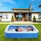 HEXAR&reg; Inflatable Swimming Pool Kiddie Pool Large Size Blow Up Swimming Pool for Family Adults Kids Toddler Giant Rectangle Lounge Blowup Pool for Indoor Outdoor Backyard Ground (180 X 140 X 60 CM)