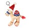Caravaan -Supersoft cuddly beige camel keyring/ Christmas tree ornament with fluffy Santa hat.  Size 12cm. Ideal stocking filler, Christmas gift.