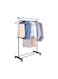 Rolling Cloth Rack Silver/Black 30.3 x 5.6 x 2.2inch