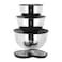 Serenk Modernist 9 Pieces Stainless Steel Mixing and Storage Bowl Set with Grater