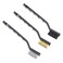 ChgImposs 3Pcs Mini Wire Brush Set, Nylon Brass Stainless Steel Wire Brush for Cleaning Welding Slag Scrubbing and Rust