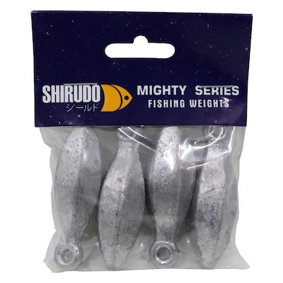 Shirudo Mighty Series Marine Fishing Weights Silver Number 3 4 PCS