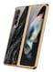 Samsung Galaxy Z Fold 4 Case Luxury Plating Cover with Built-in Screen Protector Glass Hybrid Full Body Protection Flip Cover