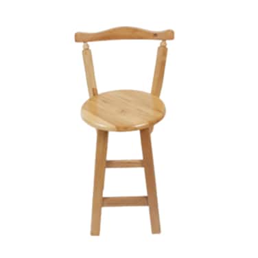 كرسي خشب بظهر - 50 سم
