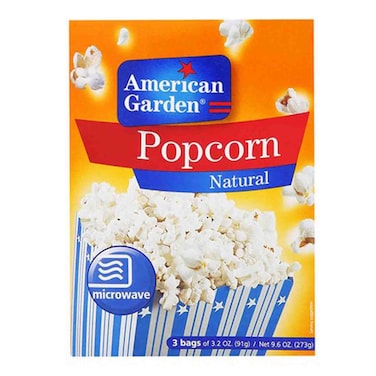 American Garden Natural Microwave Popcorn 273G