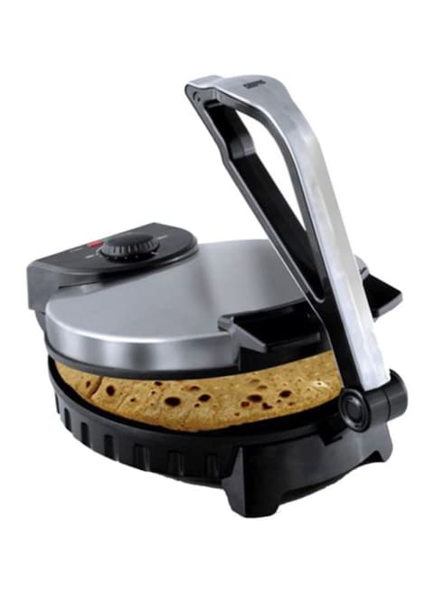 Geepas Electric Chapathi Maker 1200W 1200 W Gcm6125 Black/Silver