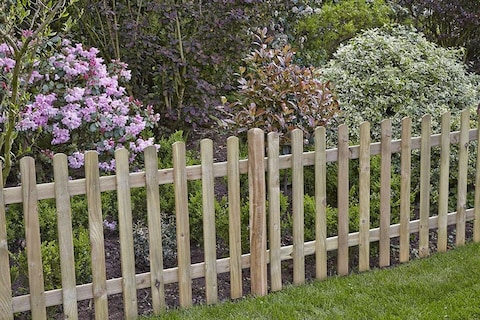 Egardenkart® Garden fence wooden pickets (30cmx100cm, Beige)