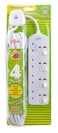 Terminator Brand UK Socket Power Extension With Individual Switches - 4way 10M