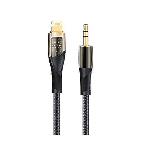 Lanex Lightning to Jack Audio Cable - 3.5mm - Black  - LH09