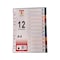 Kinary T012A-P Paper Separators - 12 Numbered Separators