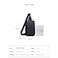Arctic Hunter Crossbody Sling Bag Synthetic PU Water Resistant Unisex Small Shoulder Bag for Business Travel Outdoor Shopping XB00541 Black