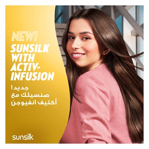 SUNSILK Shampoo, For Soft &amp; Smooth Hair, Soft &amp; Smooth, With Silk Protein, Argan Oil &amp; Vitamin C, 400ml