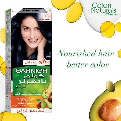 Garnier Colour Naturals Cream Nourishing Permanent Hair Colour 2.1 Blue Black 100g