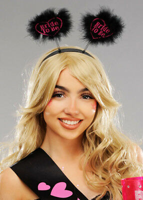 Bride To Be Love Heart Boppers Black