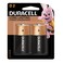 Duracell D Alkaline Battery 1.5V Black 2 count