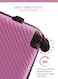 ParaJohn Cabin Size ABS Hardside Spinner Luggage Trolley, 20 Inch, Pink